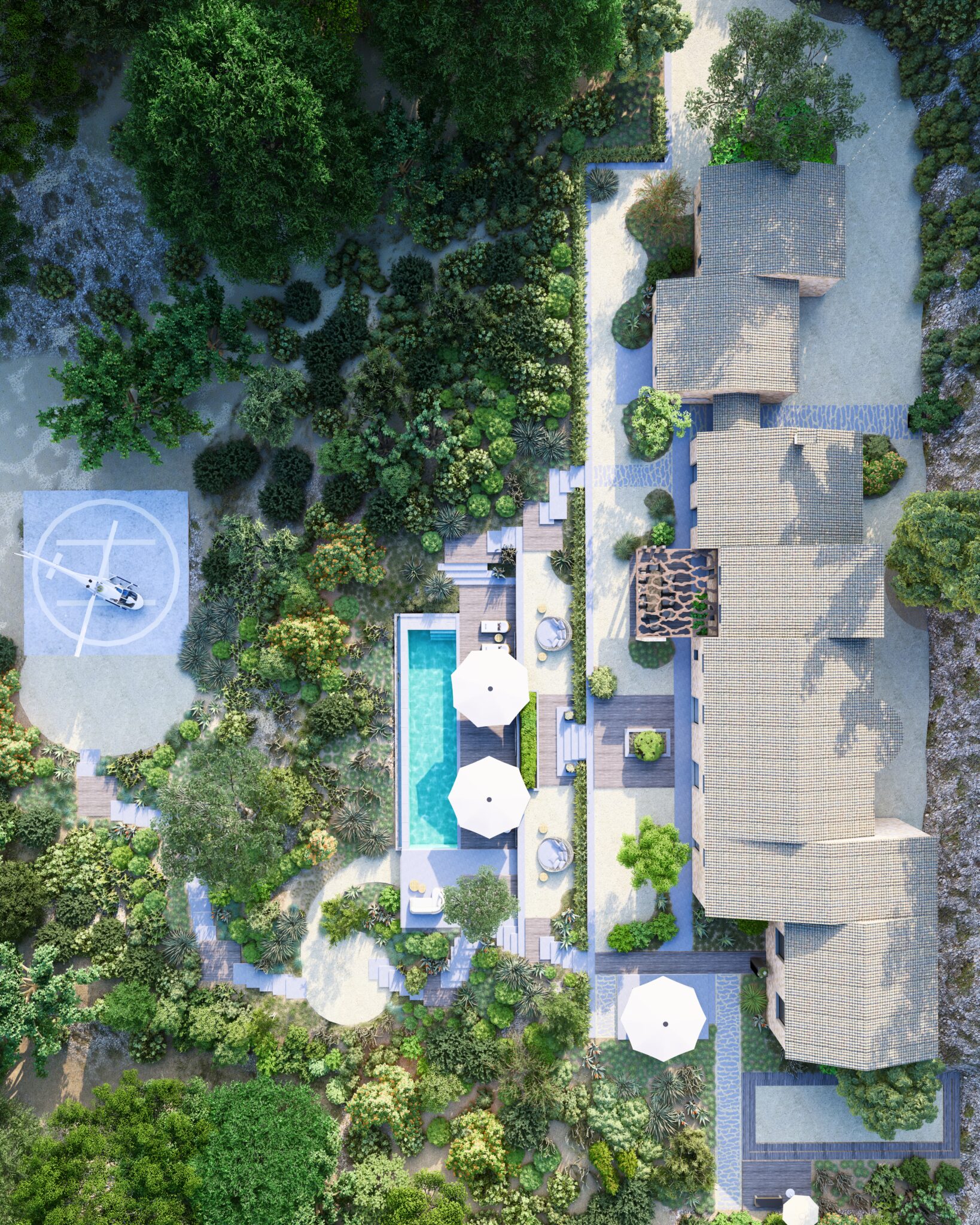 Créforex - correction rendu Aerien jardin arriere vertical